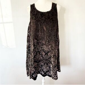 Black Swan Women Y2K Velvet Burnout Damask Dress Medium Goth Whimsigoth Fairy